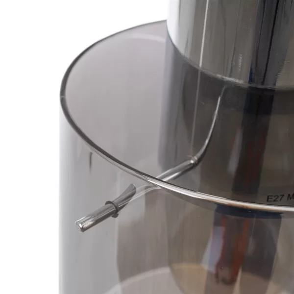 Ceiling Light 13 x 13 x 120 cm Crystal Metal Silver Ø 15 cm