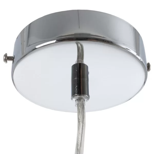 Ceiling Light 13 x 13 x 120 cm Crystal Metal Silver Ø 15 cm