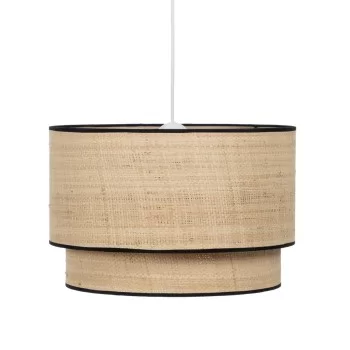 Ceiling Light Black Natural Raffia Iron Plastic 220-240 V...