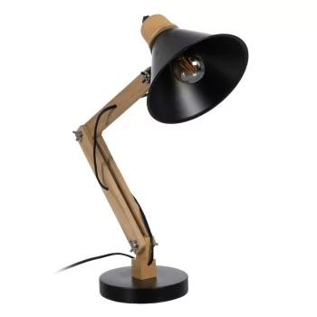Desk lamp Black Natural Wood Iron 60 W 220-240 V 39 x 19...