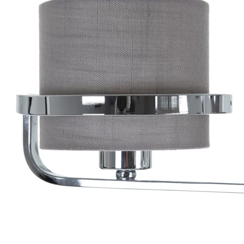 Ceiling Light Grey Silver Linen Metal Iron...