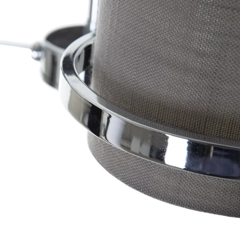 Ceiling Light Grey Silver Linen Metal Iron...