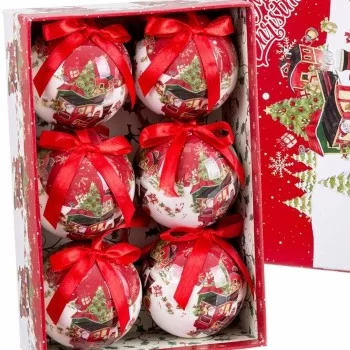 Christmas Baubles Multicolour Polyfoam Train 7,5 x 7,5 x... 2