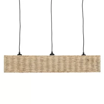 Ceiling Light Black Natural Iron 220-240 V 88 x 17,5 x 65 cm