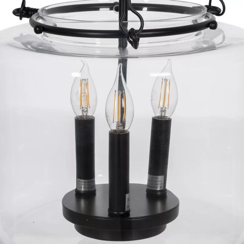 Ceiling Light Black Crystal Iron 220-240 V 35 x...