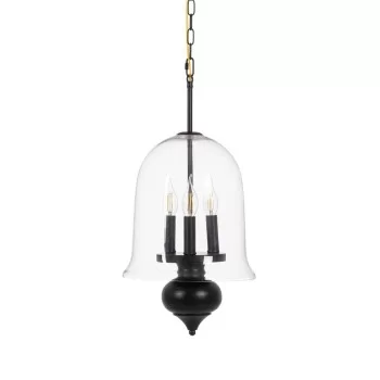 Ceiling Light Black Crystal Iron 220-240 V 33 x 33 x 54 cm