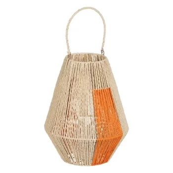 Lantern Candleholder Lantern Orange Cream Metal Paper...