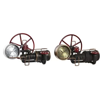 Table clock DKD Home Decor Silver Golden Iron Vintage 40...