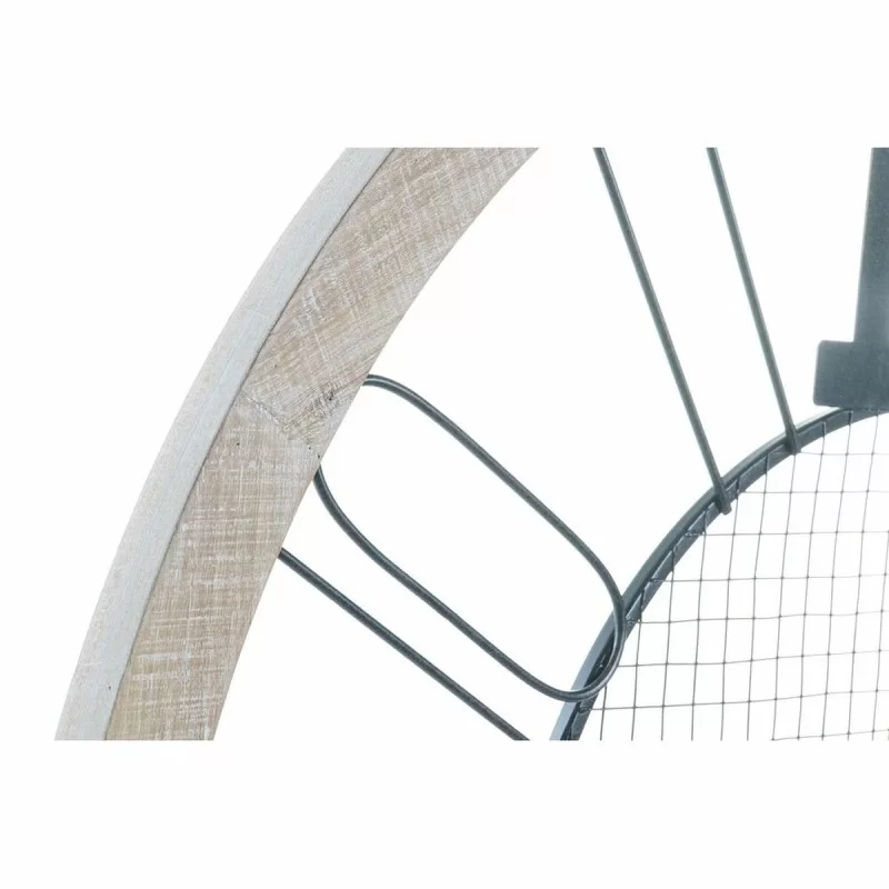 Wall Clock DKD Home Decor Natural Black MDF...