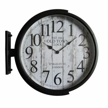 Wall Clock DKD Home Decor Crystal Black Golden Iron Loft...