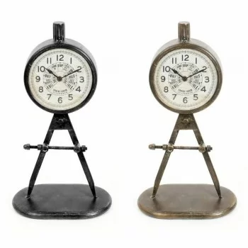 Table clock DKD Home Decor 17 x 8 x 31 cm Black Golden...