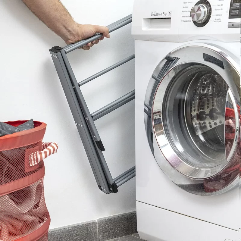 Folding and Extendable Metal Clothes Dryer with...