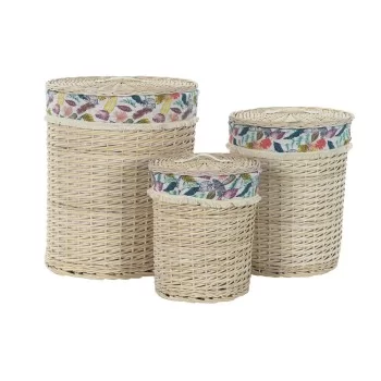 Laundry basket DKD Home Decor 46 x 46 x 56 cm Natural...