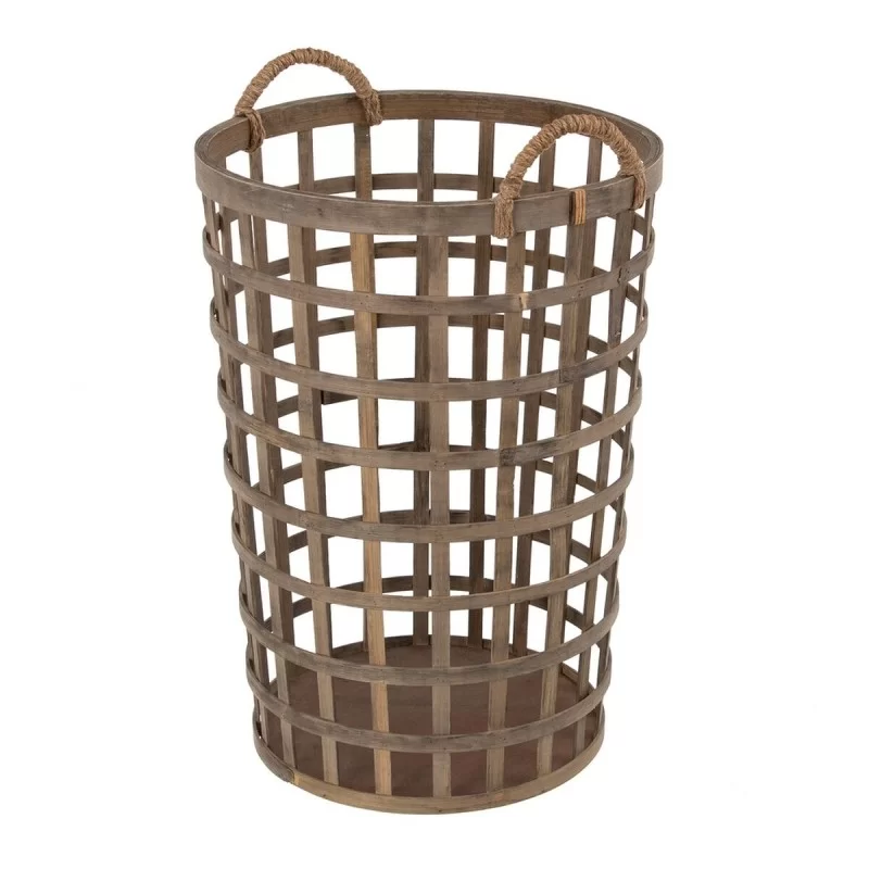 Set of Baskets 41 x 41 x 56 cm Natural Bamboo...