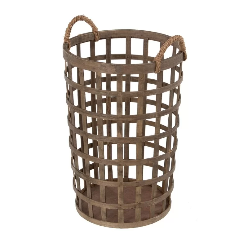 Set of Baskets 41 x 41 x 56 cm Natural Bamboo...