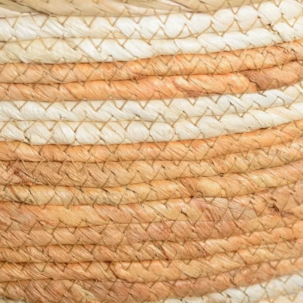 Set of Baskets 42 x 42 x 48 cm Natural Orange Natural Fibre (3 Pieces)