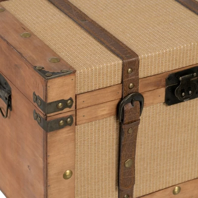 Set of Chests 45 x 30 x 29 cm Synthetic Fabric...