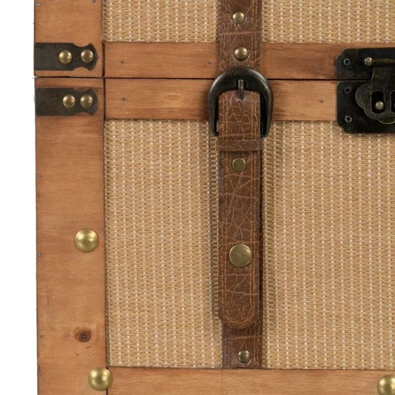 Set of Chests 45 x 30 x 29 cm Synthetic Fabric...