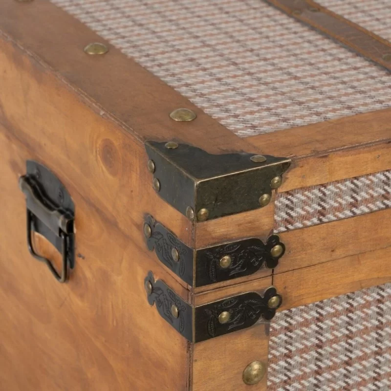 Set of Chests 90 x 47 x 45 cm Synthetic Fabric...