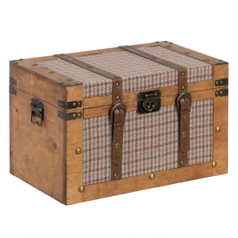 Set of Chests 45 x 30 x 29 cm Synthetic Fabric...