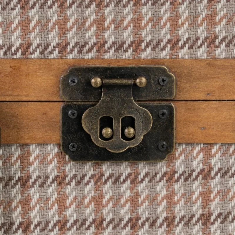 Set of Chests 45 x 30 x 29 cm Synthetic Fabric...