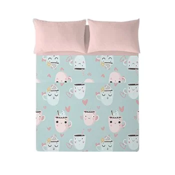 Top sheet Costura Funny Cups 160 x 270 cm (Single)