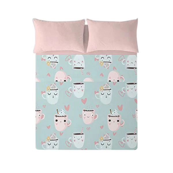 Top sheet Costura Funny Cups 160 x 270 cm (Single)
