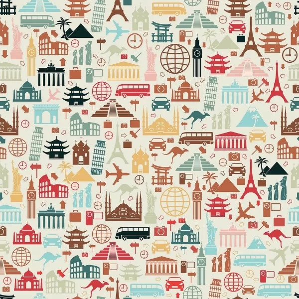 Bedspread (quilt) Cool Kids Postcards 200 x 260 cm