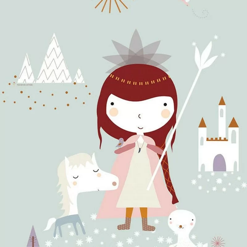 Bedspread (quilt) Haciendo el Indio Dama Nieves...