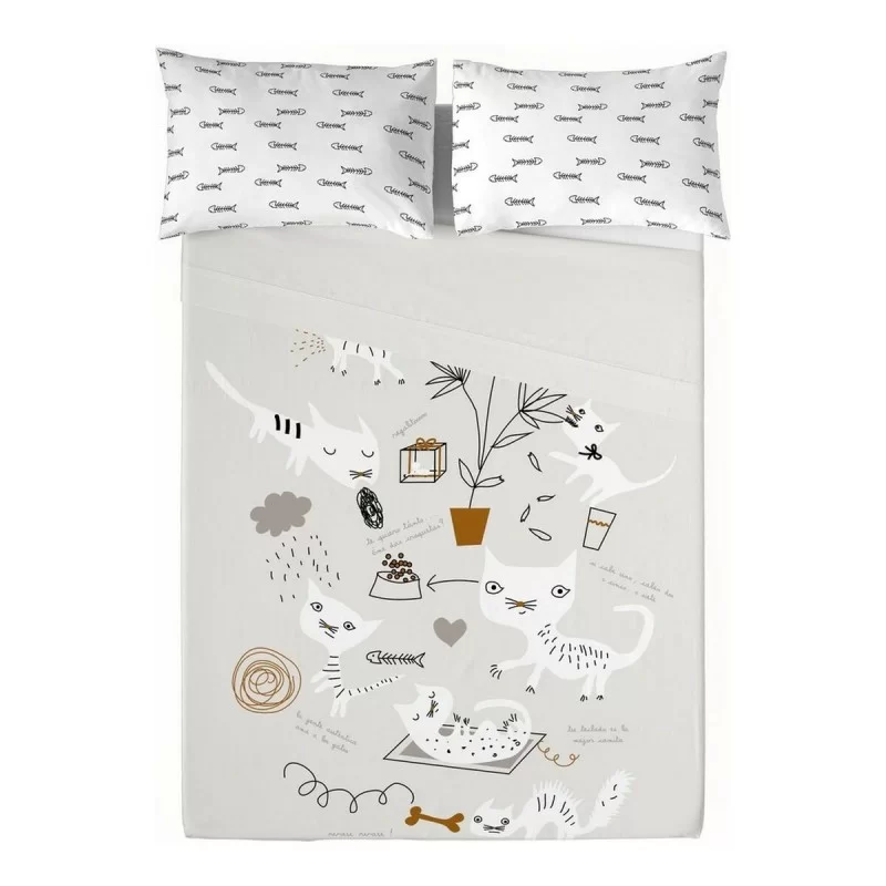 Top sheet Panzup Gatos 2 230 x 270 cm