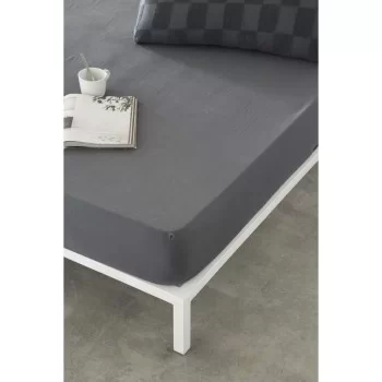 Fitted bottom sheet Naturals ELBA Dark grey 135 x 200... 2