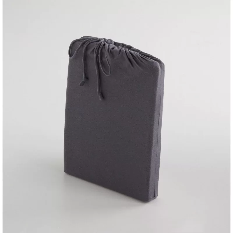 Fitted bottom sheet Naturals ELBA Dark grey 150...