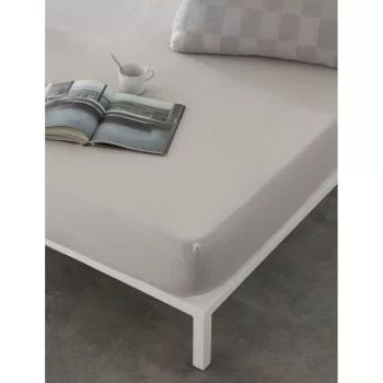 Fitted bottom sheet Naturals ELBA Light grey 135 x 200...