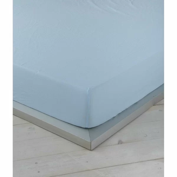 Fitted bottom sheet Naturals Blue 140 x 190/200 cm
