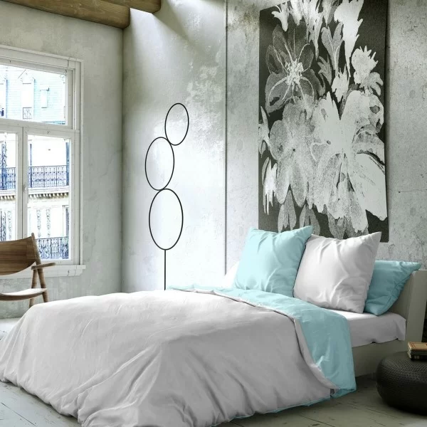 Nordic cover Naturals FUNDA NORDICA BICOLOR REVERSIBLE Blue White Super king (270 x 270 cm)