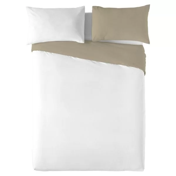 Nordic cover Naturals FUNDA NORDICA BICOLOR REVERSIBLE Reversible Beige White King size (240 x 220 cm)