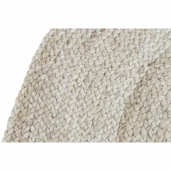 Carpet DKD Home Decor Fibre Light brown (90 x 90 x 0.5 cm)