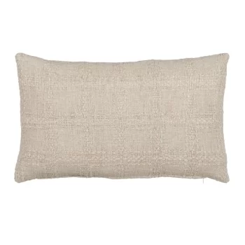 Cushion Cotton Linen Grey 50 x 30 cm
