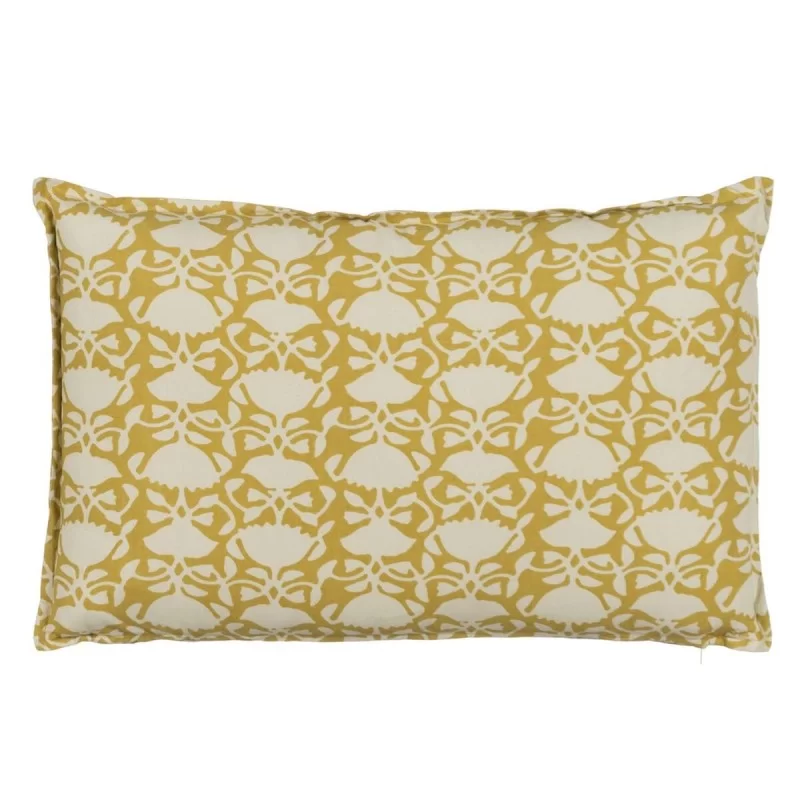 Cushion Cotton Beige Mustard 60 x 40 cm