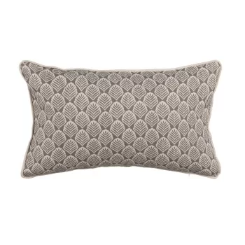 Cushion Cotton Linen Grey Pearl Printed 50 x 30 cm