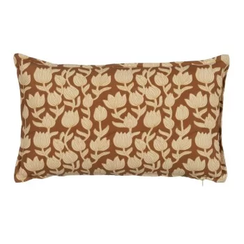 Cushion Cotton Brown Beige 50 x 30 cm