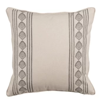 Cushion Cotton Linen Grey Pearl Printed 50 x 50 cm