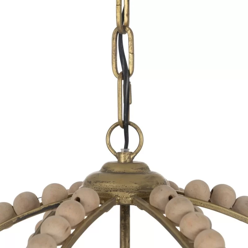 Ceiling Light Natural Metal oak wood 220-240 V...