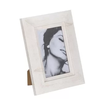 Photo frame Cream Wood Crystal 16,5 x 1,5 x 21,5 cm
