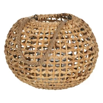 Lantern Candleholder Lantern Beige Metal Crystal Water...