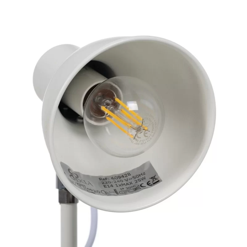Desk lamp White Iron 25 W 220-240 V 15 x 14,5 x...