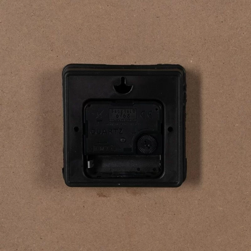 Wall Clock White Natural Wood Crystal 32 x 32 x...