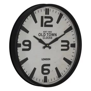 Wall Clock White Black Iron 46 x 46 x 6 cm 2
