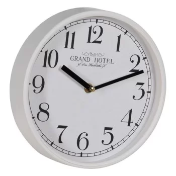 Wall Clock White Wood Crystal 22 x 22 x 4,5 cm 2