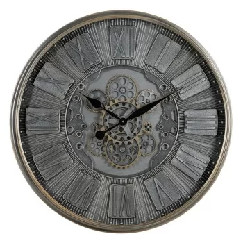 Wall Clock Grey Crystal Iron 69,5 x 9 x 69,5 cm (3 Units)